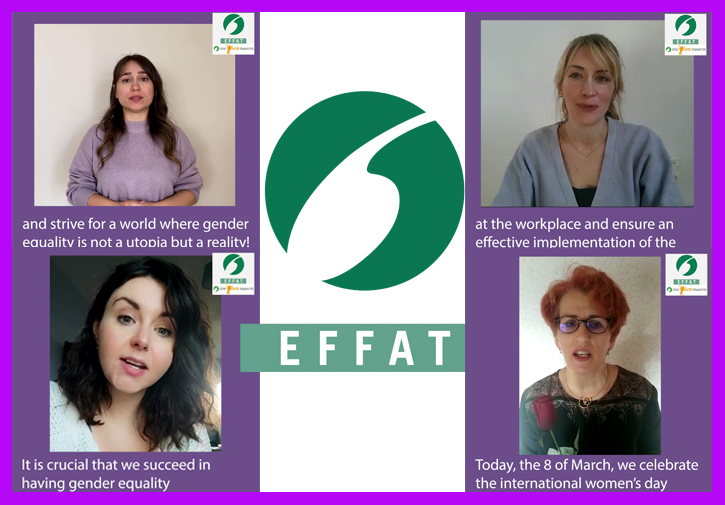 EFFAT-Avrupa Gda, Tarm ve Turizm Sendikalar Genlik Komitesi Bakan zmutaf ve komite yelerinden Dnya Emeki Kadnlar Gn mesaj