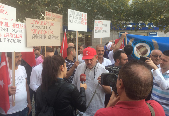 Sendikamz frn iilerinin alma koullarn protesto eylemine destek verdi