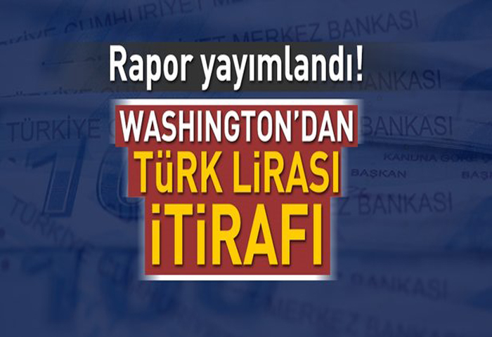 Washington'dan Trk Liras itiraf!