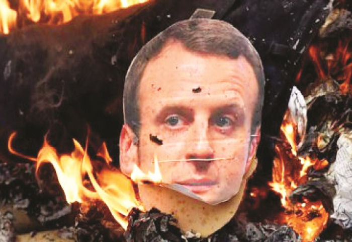 Macron'a kar grev frtnas