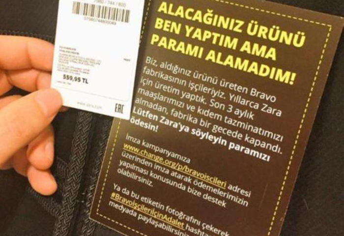 iler Zara rnlerine etiket asarak destek istedi