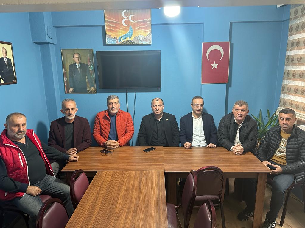 Hançeroğlu ve Karadağ, MHP ilçe başkanı Gökyıldıza Hayırlı olsun ziyaretinde bulundu