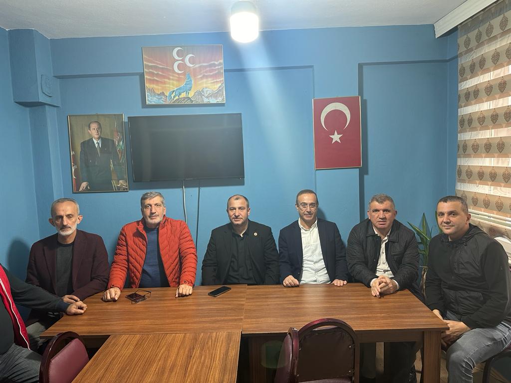 Hançeroğlu ve Karadağ, MHP ilçe başkanı Gökyıldıza Hayırlı olsun ziyaretinde bulundu