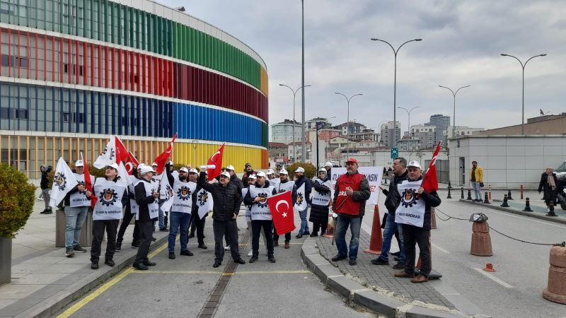 Hastanede alan yelerimizden eylem: 'Bu klelik sistemine son verilsin'