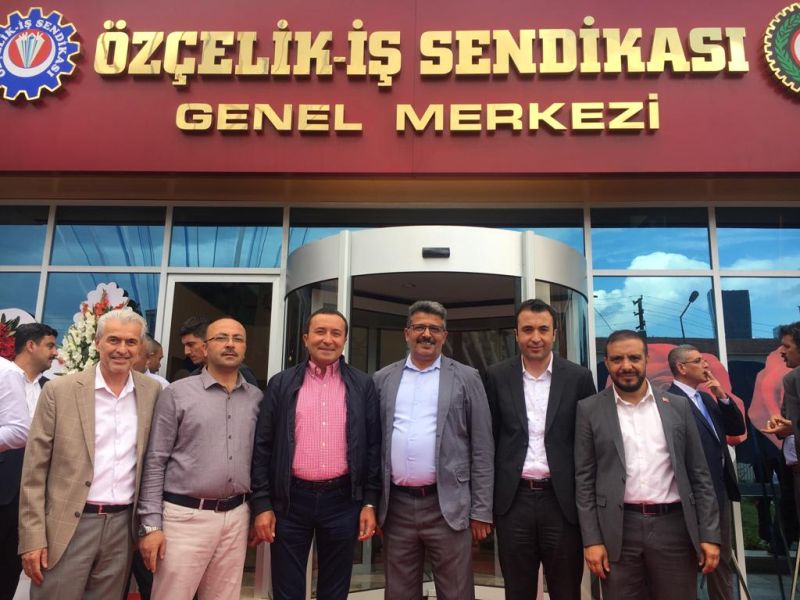 Genel Bakanmz Mehmet ahin, z elik- sendikasnn yeni hizmet binas alna katld