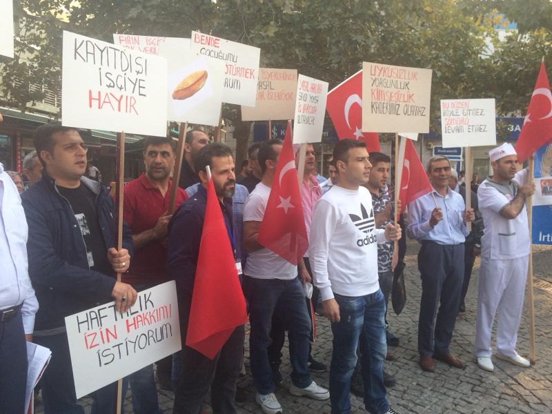 Sendikamz frn iilerinin alma koullarn protesto eylemine destek verdi