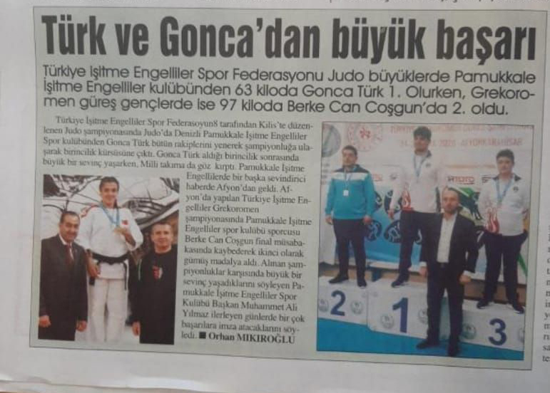 Ankara ube Bakanmz Duran iek, Trkiye Judo ampiyonumuz Gonca Trke plaket verdi!