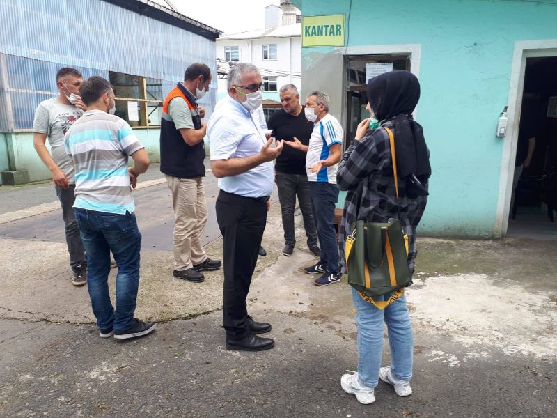 Dou Karadeniz Rize ube Bakanlmz selden etkilenen ay fabrikalarnda incelemelerde bulundu