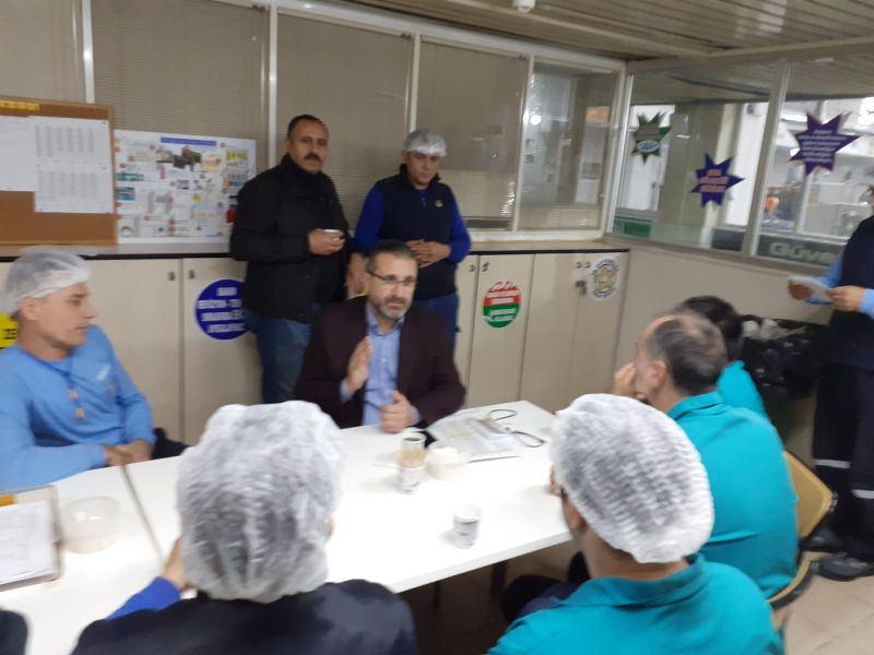 Ankara ube Bakanmz Duran iek Adana Marsa iyerinde alan yelerimizi ziyaret etti