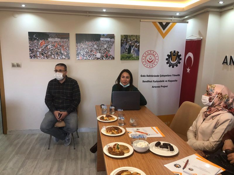 Sendikal Farkndalk ve Kapasite Arttrlmas projemizin nc eitim program Ankara ubemizde yapld