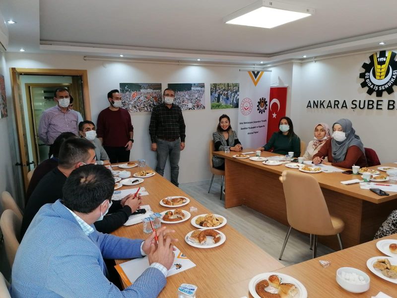 Sendikal Farkndalk ve Kapasite Arttrlmas projemizin nc eitim program Ankara ubemizde yapld