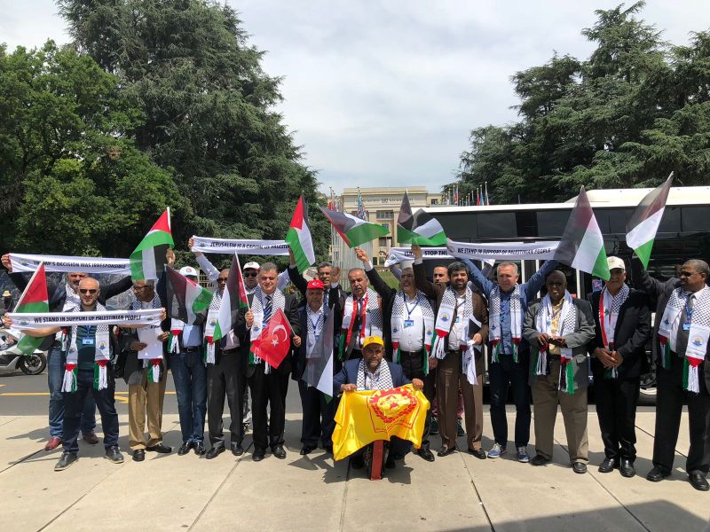 Genel Bakanmz Mehmet ahin, BM nnde israili protesto eylemine katld