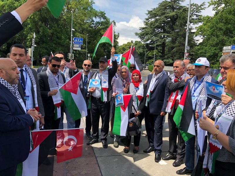 Genel Bakanmz Mehmet ahin, BM nnde israili protesto eylemine katld